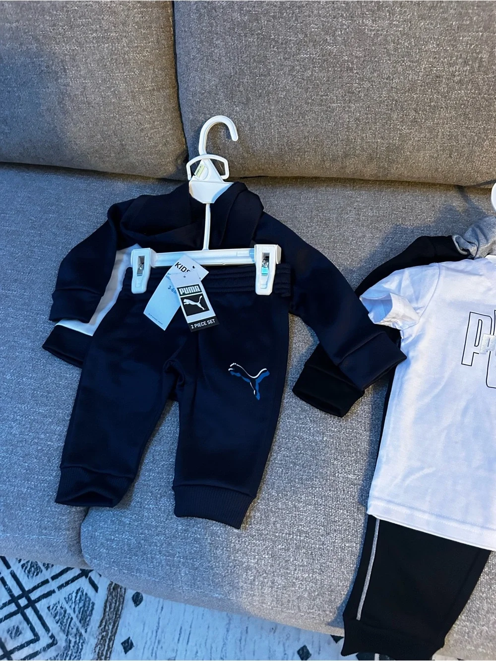 Puma Black & Gray Hoodie and Joggers Kids Set - Picture 3 of 7
